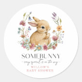 Somebunny Baby Shower Wildflower Stickers (Voorkant)