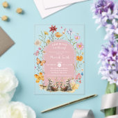 SomeBunny Easter Wildflower Baby shower Acryl Uitnodigingen (Insitu (Huwelijk))