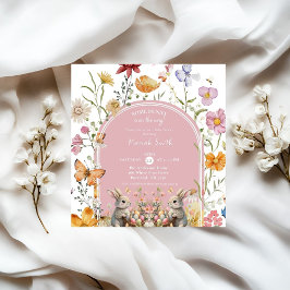 SomeBunny Easter Wildflower Baby shower Kaart