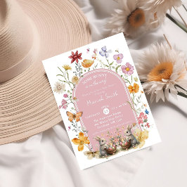 SomeBunny Easter Wildflower Baby shower Kaart