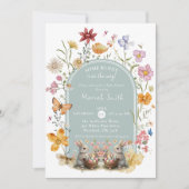 SomeBunny Easter Wildflower Baby shower Kaart (Voorkant)