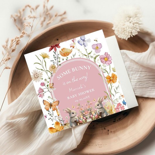 SomeBunny Easter Wildflower Baby shower Servet