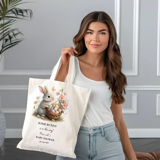 SomeBunny Easter Wildflower Baby shower Tote Bag