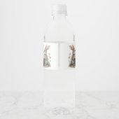 SomeBunny Easter Wildflower Baby shower Waterfles Etiket (Achterkant)