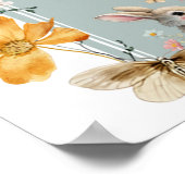 SomeBunny Easter Wildflower Baby shower welkom Poster (Hoek)