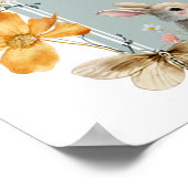SomeBunny Easter Wildflower Baby shower welkom Poster (Hoek)