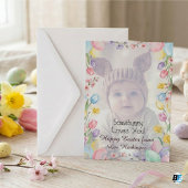 Somebunny houdt van jou aangepaste foto Pasen groe Kaart