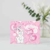 Somebunny Houdt van Jou Konijn Briefkaart (Staand voorkant)