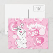 Somebunny Houdt van Jou Konijn Briefkaart (Voorkant / Achterkant)