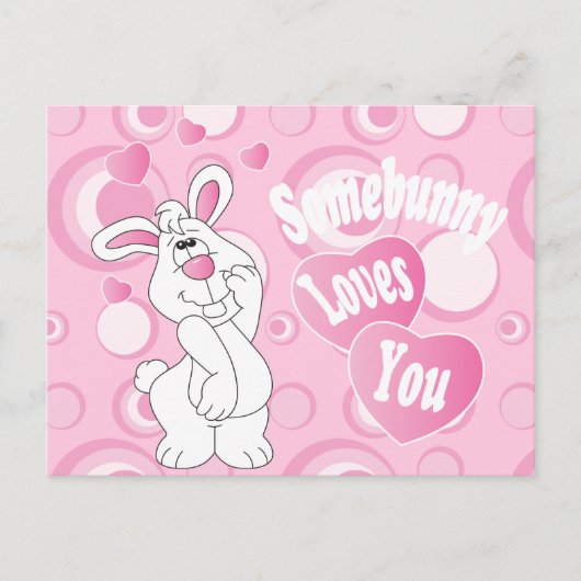 Somebunny Houdt van Jou Konijn Briefkaart (Voorkant)