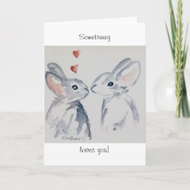 Somebunny houdt van u feestdagen kaart