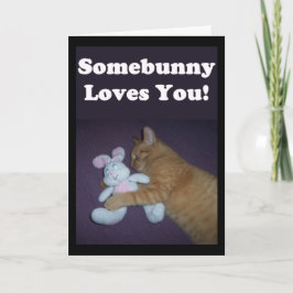 Somebunny houdt van u! Valentijn Feestdagen Kaart