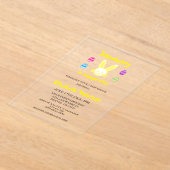 Somebunny Is Eggspecting Easter Baby Shower Acryl Uitnodigingen (Laagn)