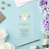 Somebunny Is Eggspecting Easter Baby Shower Acryl Uitnodigingen (Insitu (Huwelijk))