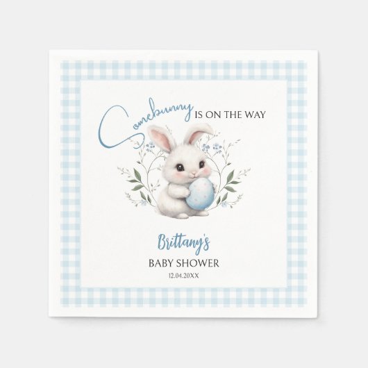 Somebunny is op het Way Boy Easter Baby shower Servet (Voorkant)