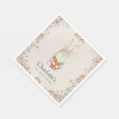 Somebunny is Turning One Birthday Napkins Servet (Hoek)