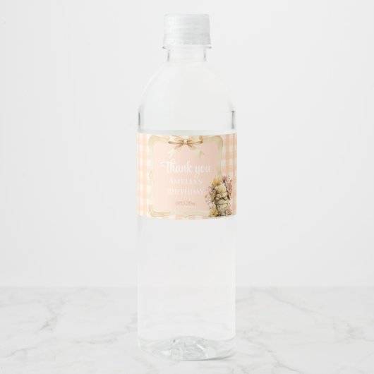 Somebunny is Turning One Food & Beverage Label Set Waterfles Etiket (Voorkant)