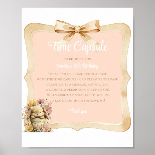 Somebunny is Turning One Milestone Poster (Voorkant)