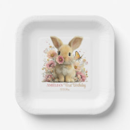 Somebunny is Turning One Paper Plates Papieren Bordje