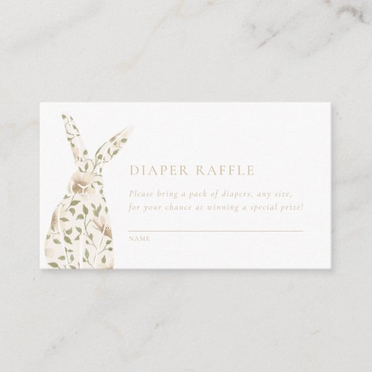 Somebunny lente Pasen Bloemenluier Raffle Informatiekaartje (Voorkant)