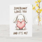 Somebunny Loves You Card Kaart (Gele Bloem)
