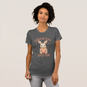 Somebunny Loves You Cute Bunny Dark Grey T-Shirt (Voorkant volledig)