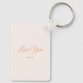 Somebunny Loves You Cute Bunny on Soft Blush Sleutelhanger (Achterkant)