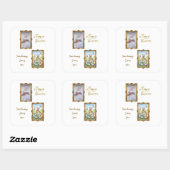 Somebunny Loves You Photo Frame Easter Vierkante Sticker (Vel)