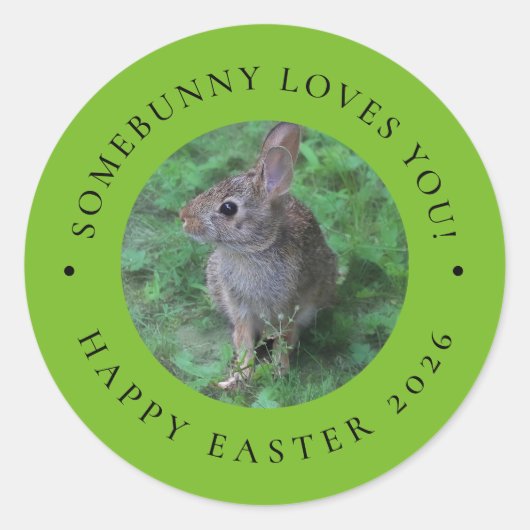 SomeBunny Loves You Valentine's Day Easter Sticker (Voorkant)