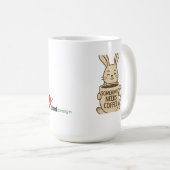 "Somebunny Needs Coffee" Mok | Schattige Konijn Gr (Voorkant rechts)