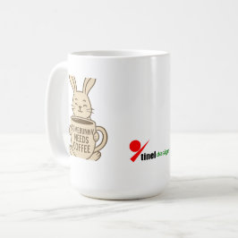 "Somebunny Needs Coffee" Mok | Schattige Konijn Gr