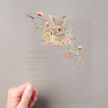 Somebunny op komst Pasen Wilde Bloem baby Shower