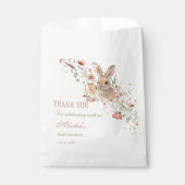Somebunny op weg naar Easter Wildflower baby showe Bedankzakje (Voorkant)