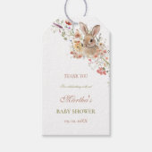 Somebunny op weg naar Easter Wildflower baby showe Cadeaulabel (Voorkant)