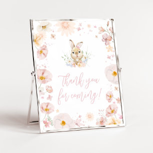 Somebunny Rabbit Baby shower Bedankt voor je komst Poster