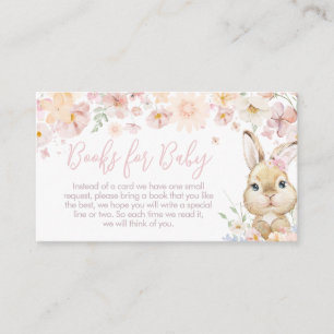 Somebunny Rabbit Baby shower Boeken voor Baby Informatiekaartje