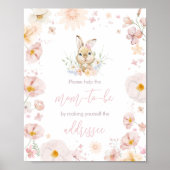 Somebunny Rabbit Baby shower Envelope Station Poster (Voorkant)