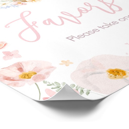 Somebunny Rabbit Baby shower Favors Poster (Hoek)