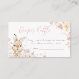 Somebunny Rabbit Baby shower Luier Raffle Informatiekaartje