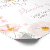 Somebunny Rabbit Baby shower Welkom Poster (Hoek)