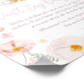 Somebunny Rabbit Baby shower Zeg geen Baby Poster (Hoek)