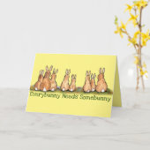 Somebunny Special Bunny Rabbit Love Jubileum Kaart (Gele Bloem)