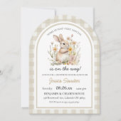 Somebunny Special Gingham Spring Baby shower Kaart (Voorkant)