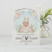 Somebunny Special Is on the Way – Baby Shower  Kaart (Staand voorkant)