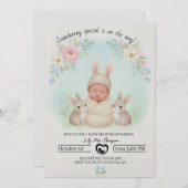 Somebunny Special Is on the Way – Baby Shower  Kaart (Voorkant / Achterkant)