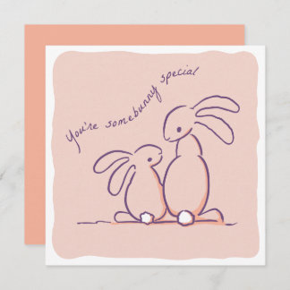 Somebunny Special - rabbit Valentine Feestdagenkaart