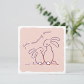 Somebunny Special - rabbit Valentine Feestdagenkaart (Staand voorkant)