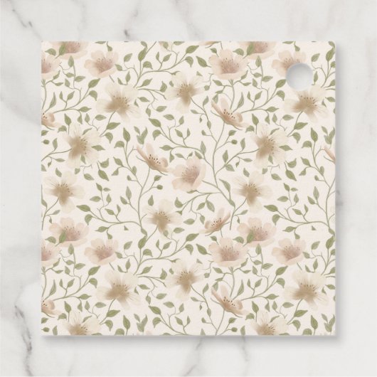 Somebunny Spring Easter Floral Baby shower Bedankjes Labels (Achterkant)