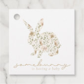 Somebunny Spring Easter Floral Baby shower Bedankjes Labels (Voorkant)