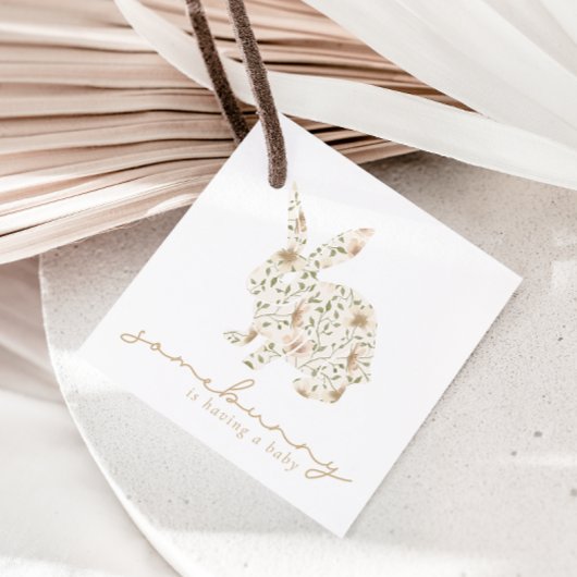 Somebunny Spring Easter Floral Baby shower Bedankjes Labels